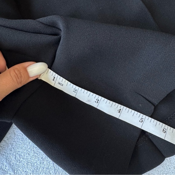 Zara Black High Waist Shorts with Gold Accents flat front side zipper size S - Picture 6 of 11